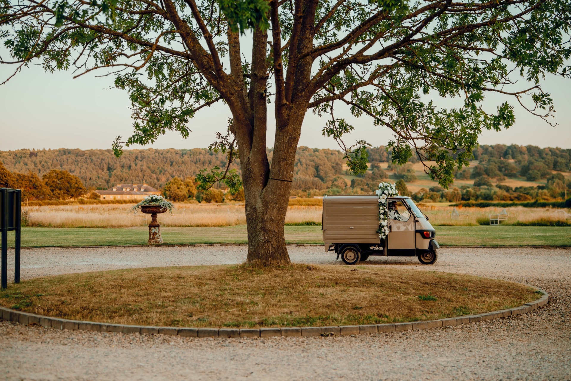The mocca-coloured tuk-tuk ready to be branded for a corporate event